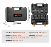 1/2" Drive Impact Socket Set, 23-Piece SAE & Metric Kit - Mercantile Mountain