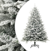 Artificial Christmas Tree LED&Ball Set&Flocked Snow 70.9" PVC&PE - Mercantile Mountain