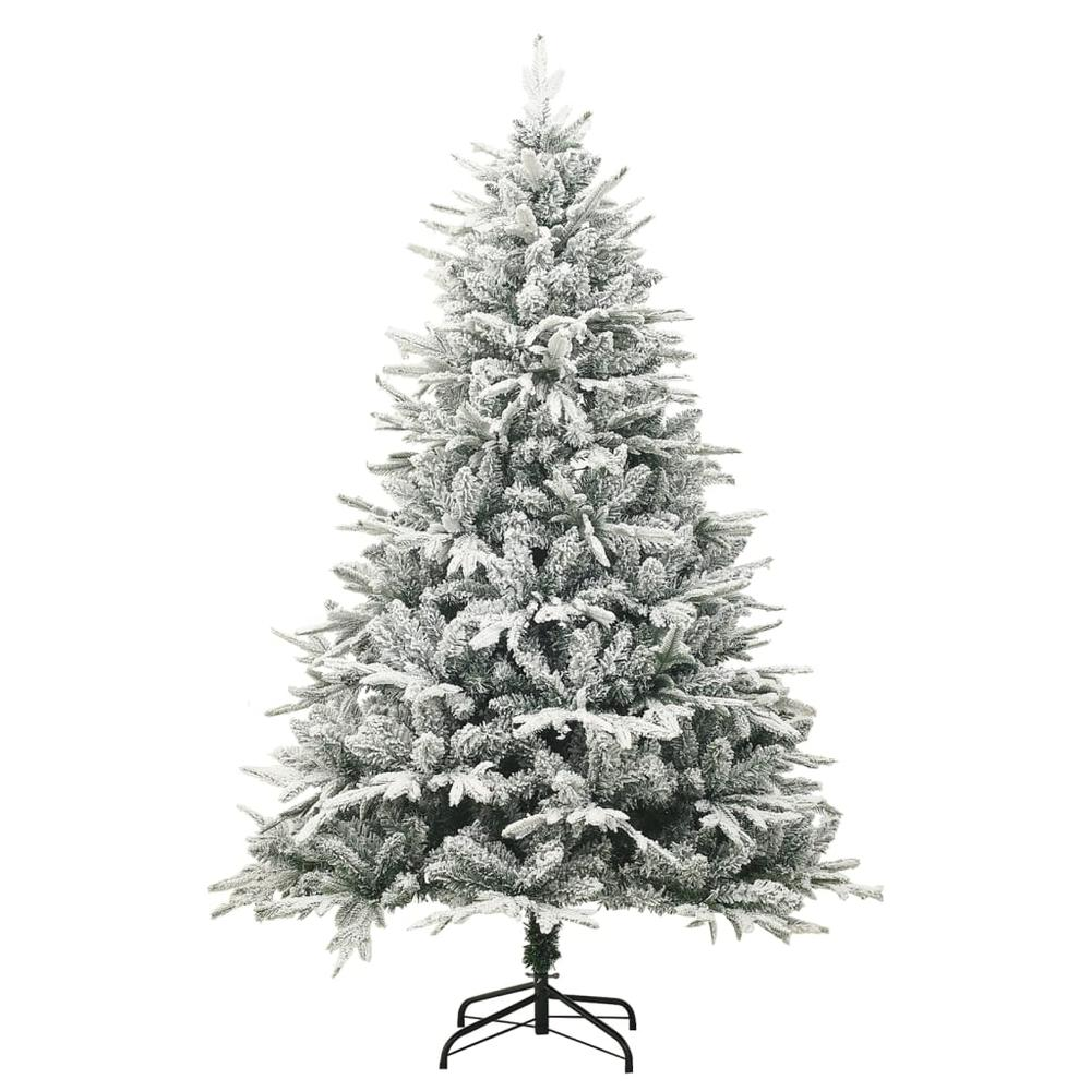 Artificial Christmas Tree LED&Ball Set&Flocked Snow 70.9" PVC&PE - Mercantile Mountain