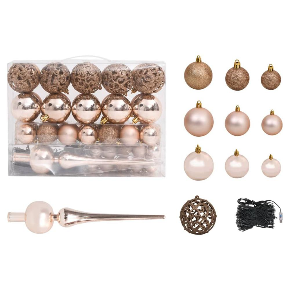 Artificial Christmas Tree LED&Ball Set&Flocked Snow 70.9" PVC&PE - Mercantile Mountain