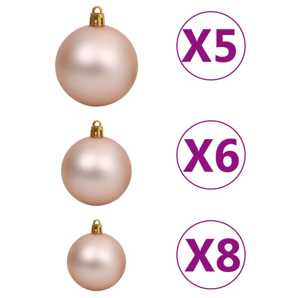 Artificial Christmas Tree LED&Ball Set&Flocked Snow 70.9" PVC&PE - Mercantile Mountain