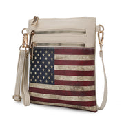 Genesis Printed Flag Vegan Leather Women Crossbody Bag - Mercantile Mountain