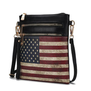 Genesis Printed Flag Vegan Leather Women Crossbody Bag - Mercantile Mountain