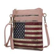 Genesis Printed Flag Vegan Leather Women Crossbody Bag - Mercantile Mountain