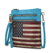 Genesis Printed Flag Vegan Leather Women Crossbody Bag - Mercantile Mountain