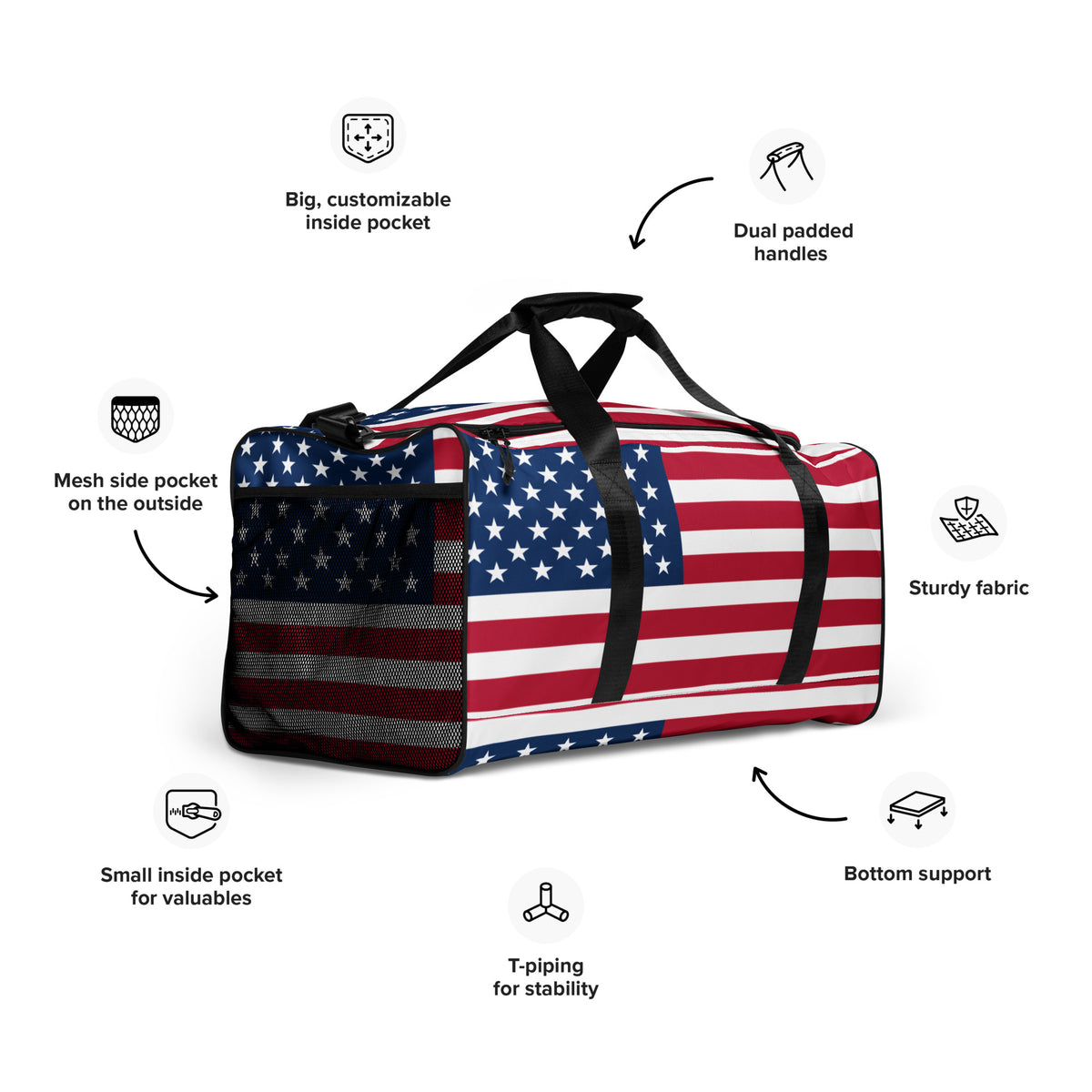 THEUS American Flag Duffle bag - Mercantile Mountain