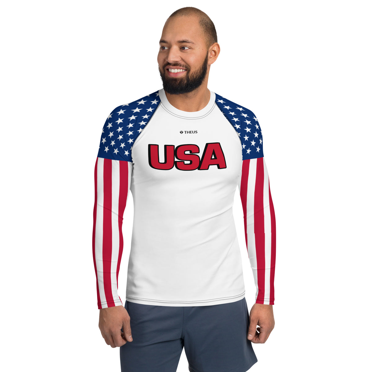 THEUS USA Men's Rash Guard - Mercantile Mountain