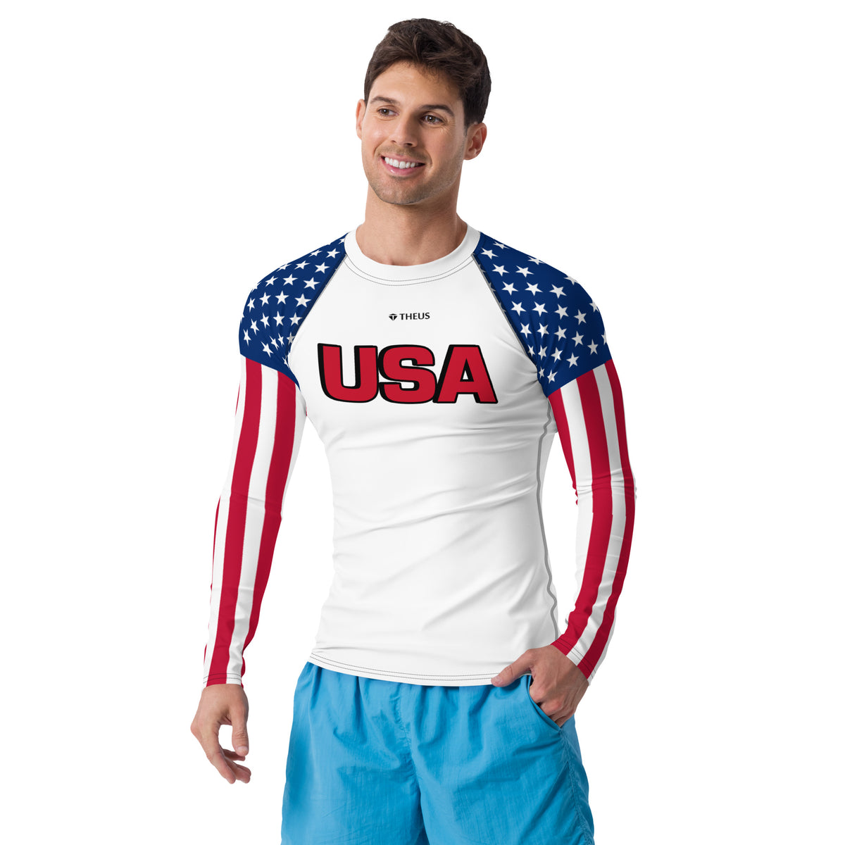 THEUS USA Men's Rash Guard - Mercantile Mountain