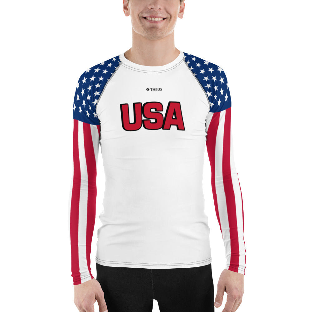THEUS USA Men's Rash Guard - Mercantile Mountain
