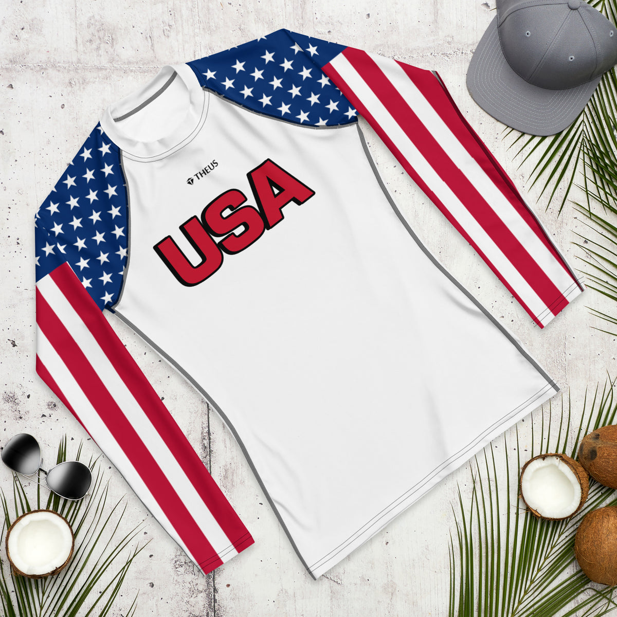 THEUS USA Men's Rash Guard - Mercantile Mountain