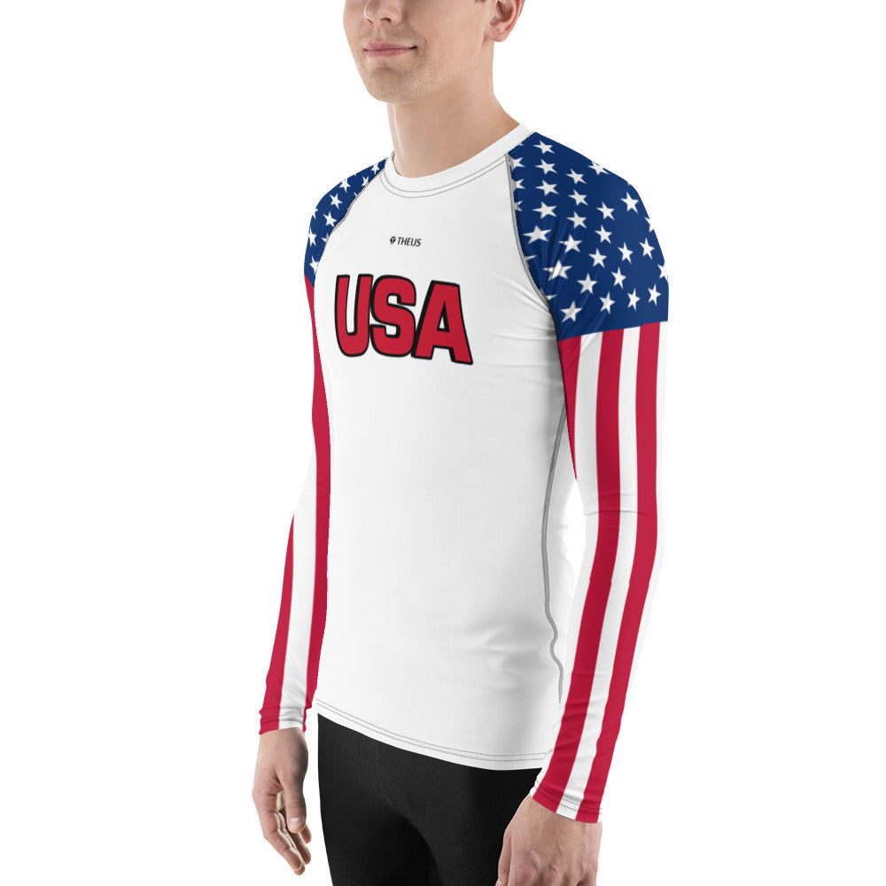 THEUS USA Men's Rash Guard - Mercantile Mountain