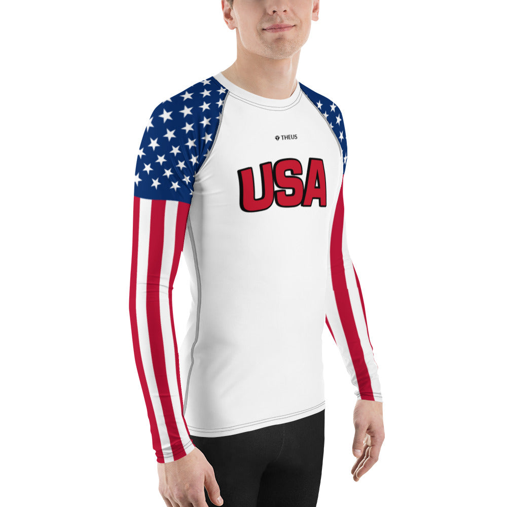 THEUS USA Men's Rash Guard - Mercantile Mountain