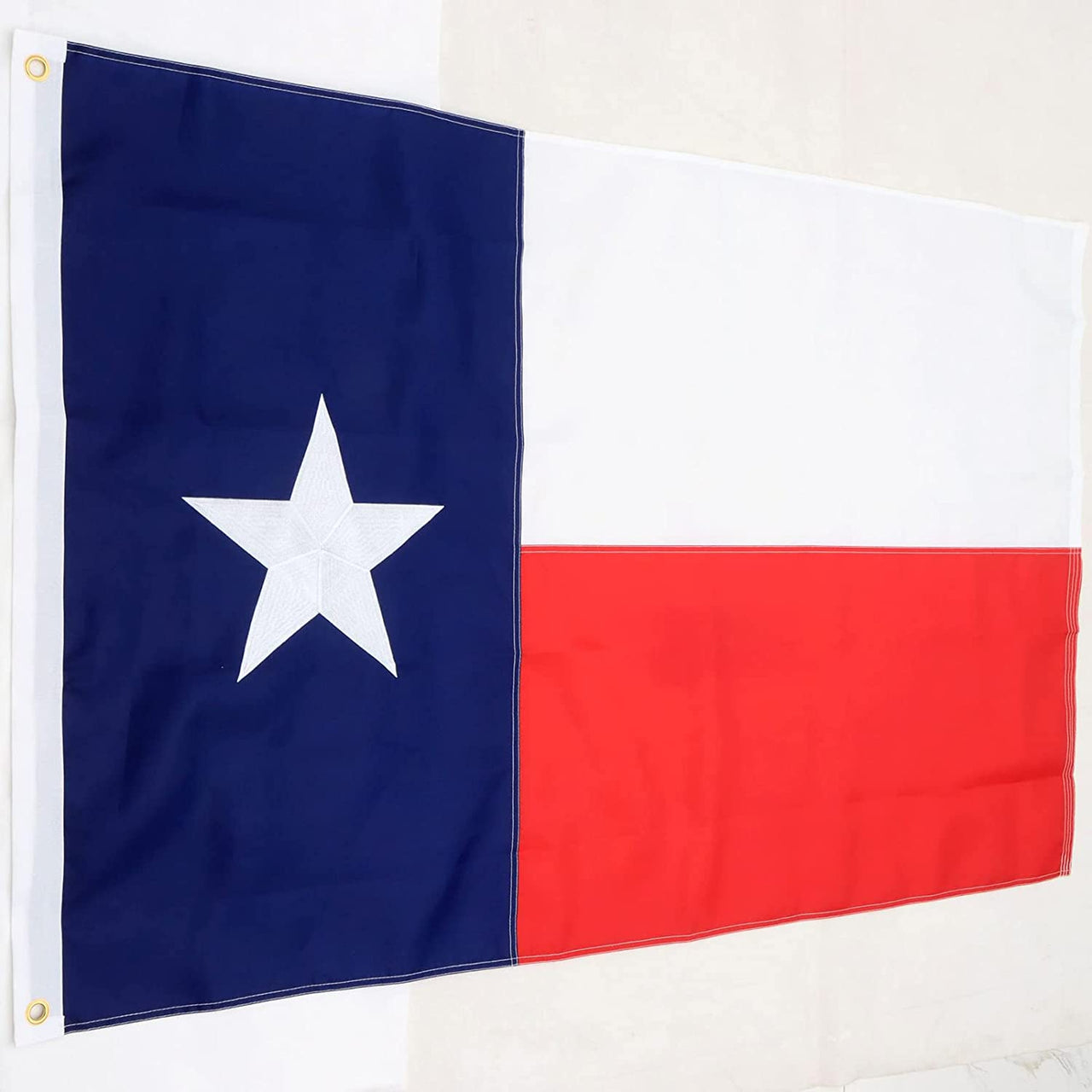 Texas Flag Heavy Duty Outdoor Embroidered Star Brass Grommets - Mercantile Mountain
