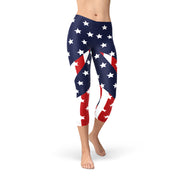 Womens American Flag Capri Leggings - Mercantile Mountain