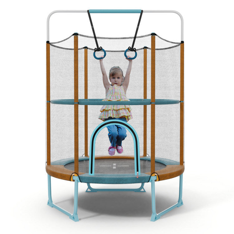 60" Trampoline with Gymnastic Bar and Rings for Kids - Mercantile Mountain