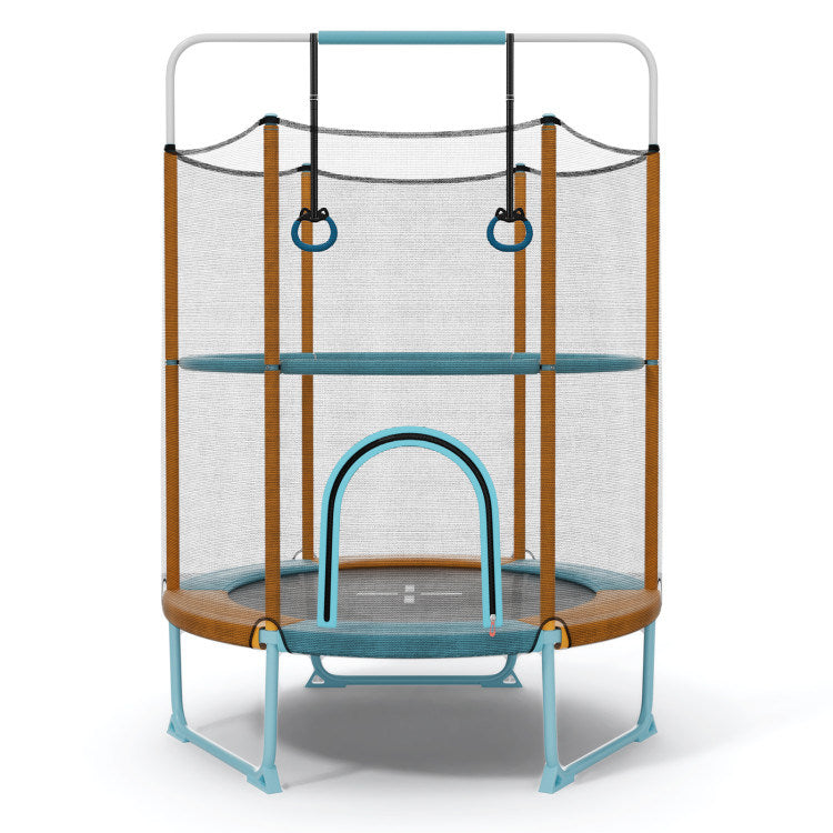 60" Trampoline with Gymnastic Bar and Rings for Kids - Mercantile Mountain