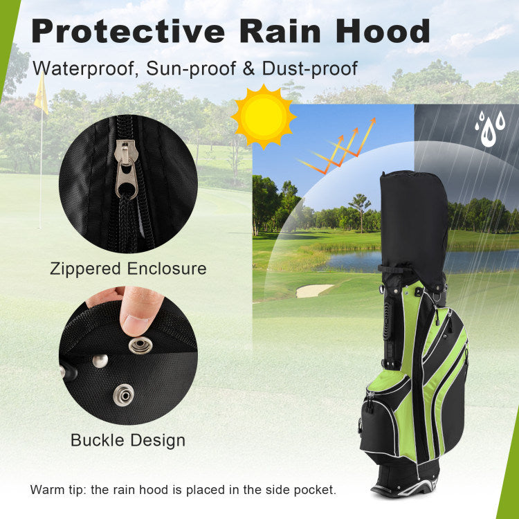Golf Stand Cart Bag with 6-Way Divider Carry Pockets - Mercantile Mountain