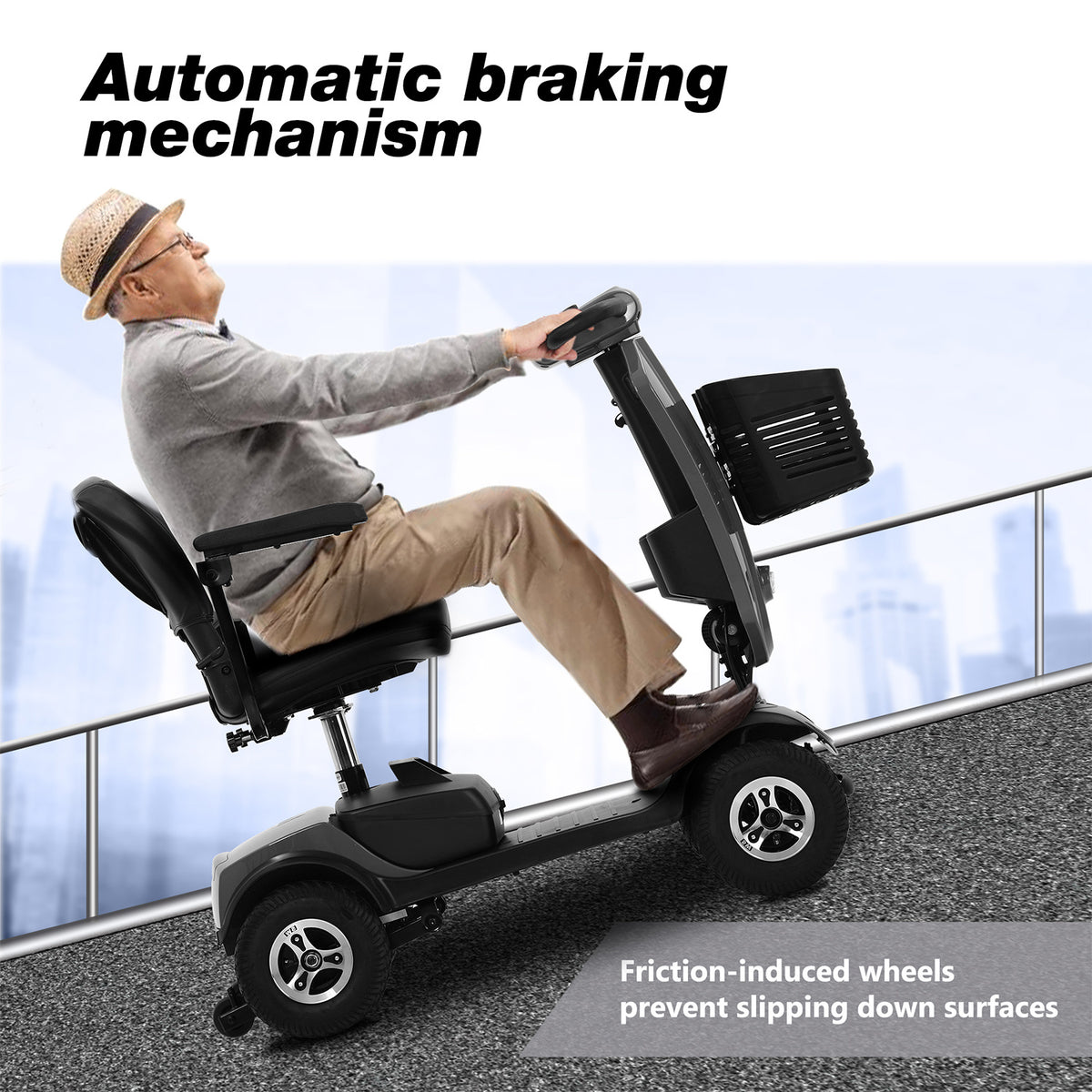 Mobility Scooters Lightweight Compact With Exclusive Front Windshield - Mercantile Mountain