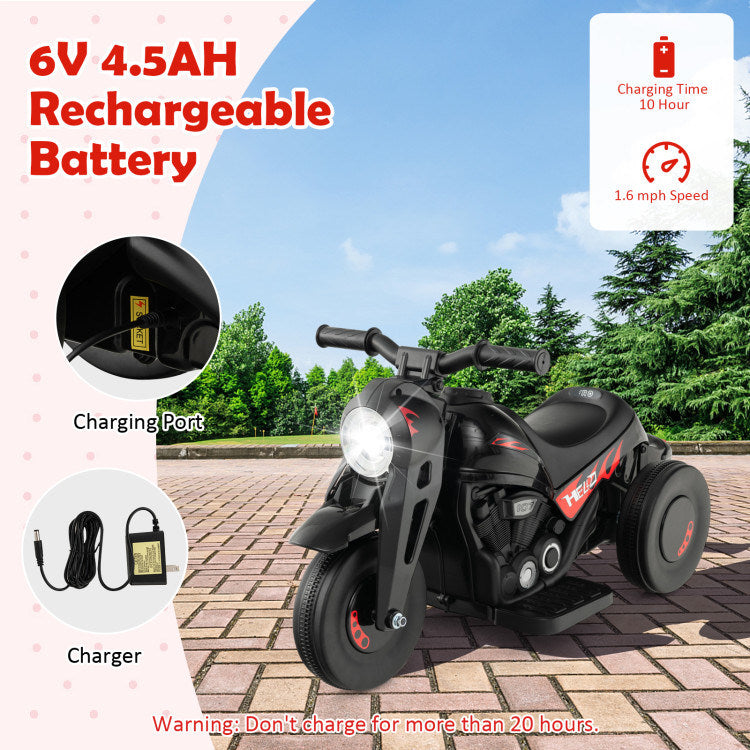 6V Kids Electric Ride on Motorcycle with Bubble Maker and Music - Mercantile Mountain
