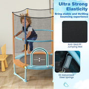 60" Trampoline with Gymnastic Bar and Rings for Kids - Mercantile Mountain