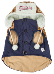 Touchdog Snowadayz Pom Pom Pet Hooded Sweater - Mercantile Mountain