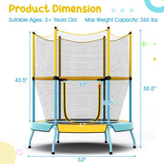 48" Toddler Trampoline with Safety Enclosure Net - Mercantile Mountain