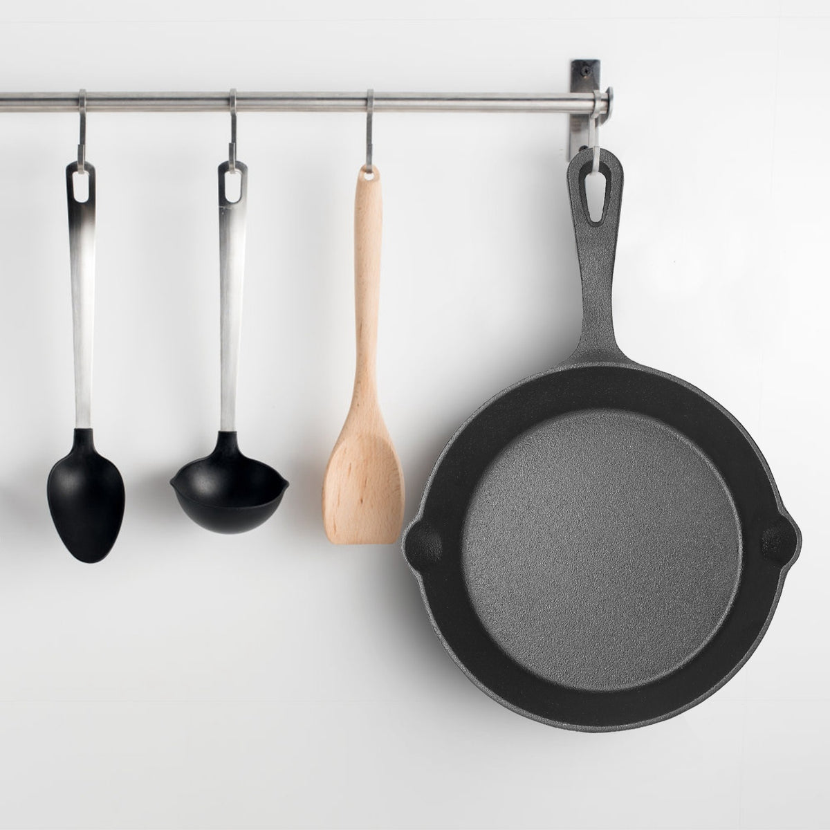 3Pcs Pre-Seasoned Cast Iron Skillet Set 6/8/10in Non-Stick Oven Safe Cookware Heat-Resistant Frying Pan - Mercantile Mountain