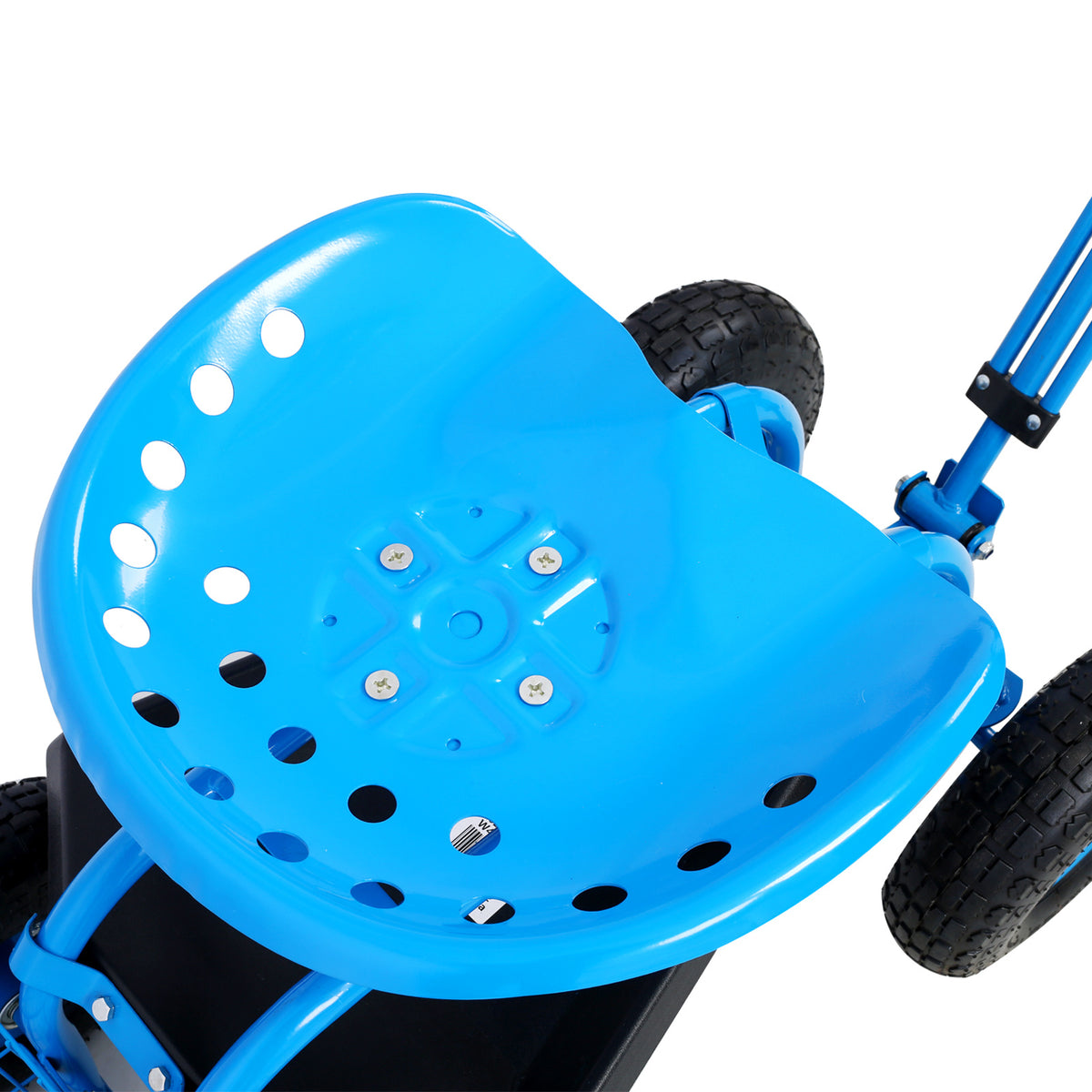 Rolling Garden Scooter Garden Cart Seat with Wheels and Tool Tray, 360 Swivel Seat,Blue - Mercantile Mountain