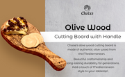 Original Olive Wood Cutting Board with Handle - Mercantile Mountain