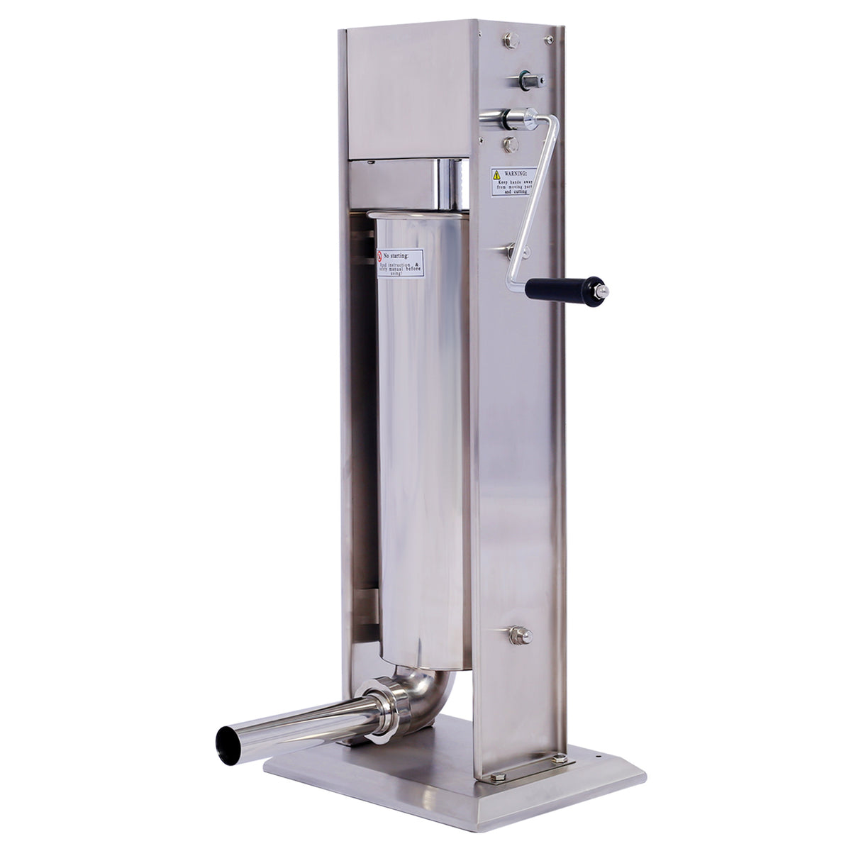 Stainless Steel Commercial Sausage Stuffer, Dual Speed Vertical Sausage Maker 7LB/3, Meat Filler with 4 Stuffing Tubes - Mercantile Mountain