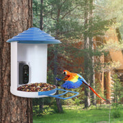 Smart Bird Feeder with Solar Powered Camera 1080P HD AI Identify PIR Motion Auto Capture Video Cloud Card Storage WiFi Connection App Control IP65 Waterproof - Mercantile Mountain