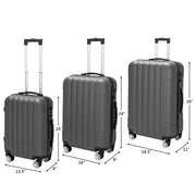 3-in-1 Multifunctional Large Capacity Traveling Storage Suitcase Luggage Set Dark Gray - Mercantile Mountain