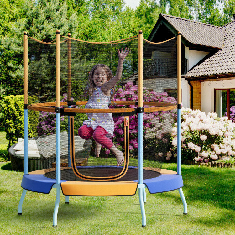 48" Toddler Trampoline with Safety Enclosure Net - Mercantile Mountain