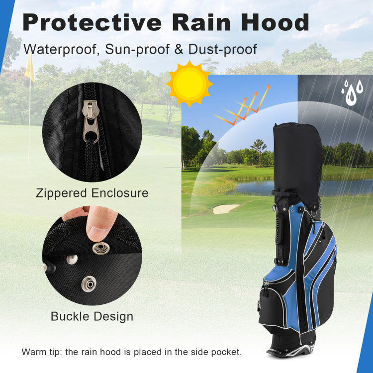 Golf Stand Cart Bag with 6-Way Divider Carry Pockets - Mercantile Mountain