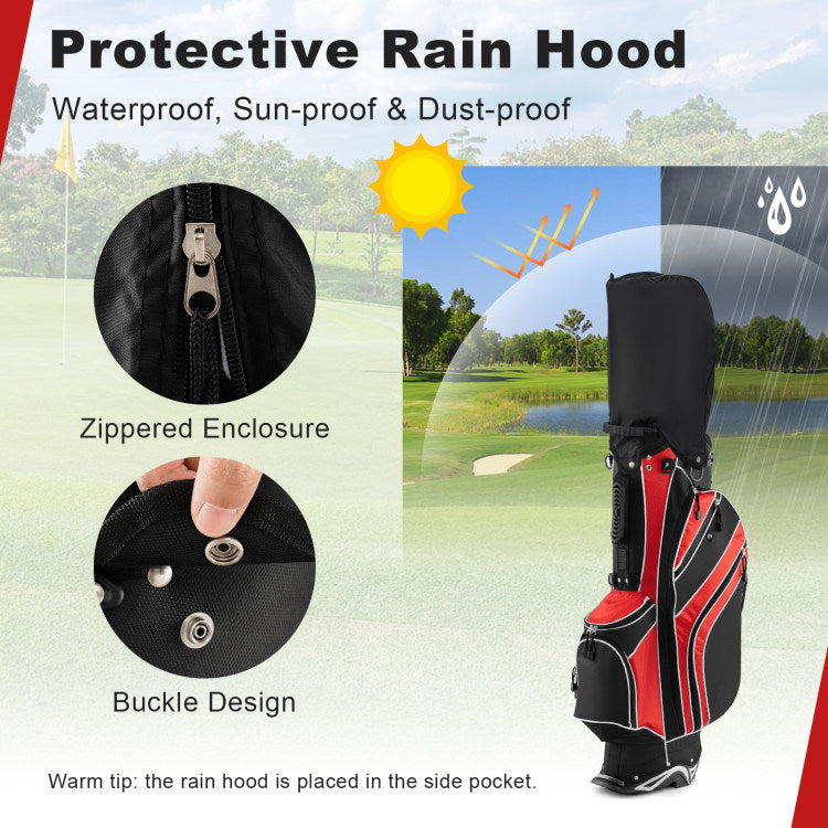 Golf Stand Cart Bag with 6-Way Divider Carry Pockets - Mercantile Mountain