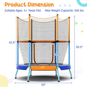 48" Toddler Trampoline with Safety Enclosure Net - Mercantile Mountain