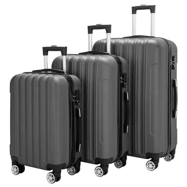 3-in-1 Multifunctional Large Capacity Traveling Storage Suitcase Luggage Set Dark Gray - Mercantile Mountain