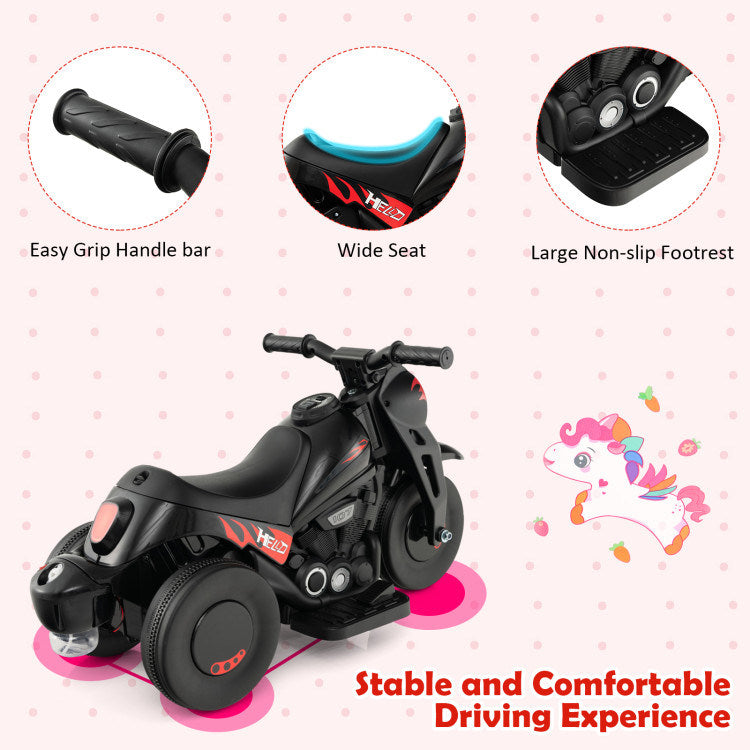 6V Kids Electric Ride on Motorcycle with Bubble Maker and Music - Mercantile Mountain