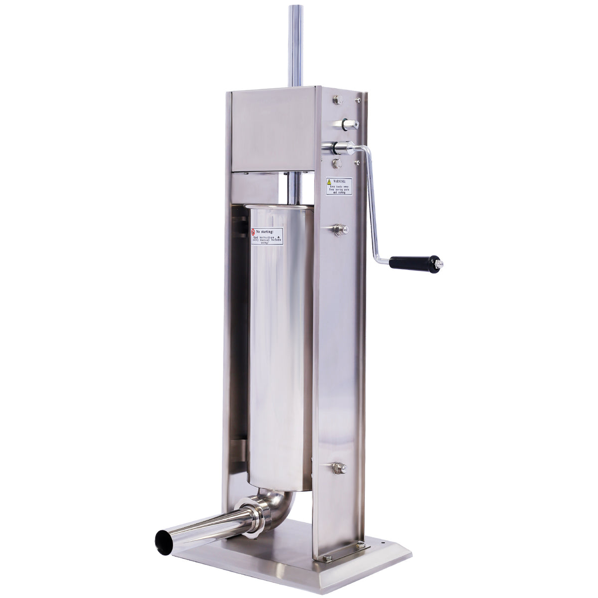 Stainless Steel Commercial Sausage Stuffer, Dual Speed Vertical Sausage Maker 7LB/3, Meat Filler with 4 Stuffing Tubes - Mercantile Mountain
