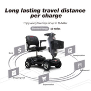 Mobility Scooters Lightweight Compact With Exclusive Front Windshield - Mercantile Mountain