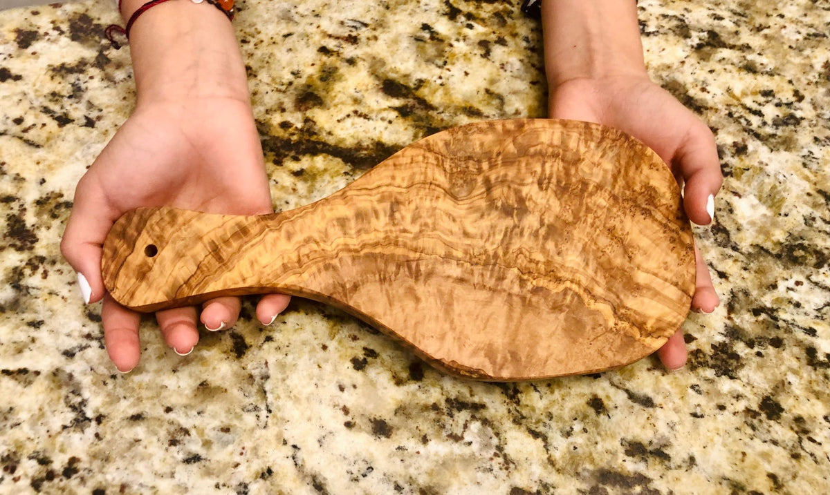 Original Olive Wood Cutting Board with Handle - Mercantile Mountain