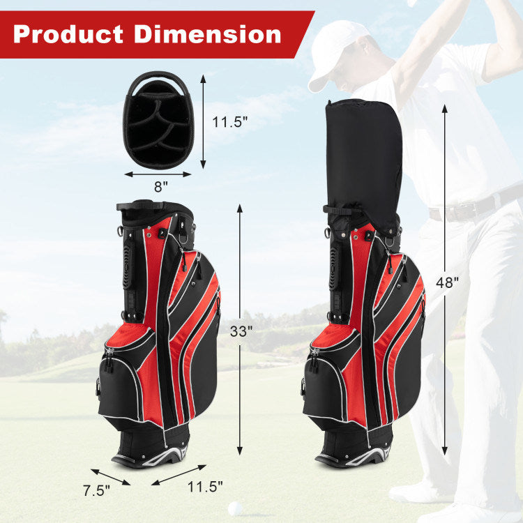 Golf Stand Cart Bag with 6-Way Divider Carry Pockets - Mercantile Mountain