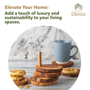 Olive Wood Coaster Set with Holder -7 Pcs - Mercantile Mountain