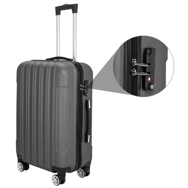 3-in-1 Multifunctional Large Capacity Traveling Storage Suitcase Luggage Set Dark Gray - Mercantile Mountain