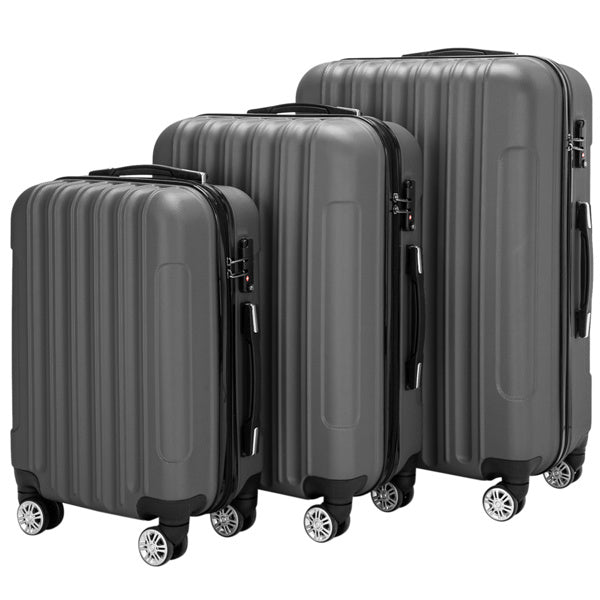 3-in-1 Multifunctional Large Capacity Traveling Storage Suitcase Luggage Set Dark Gray - Mercantile Mountain