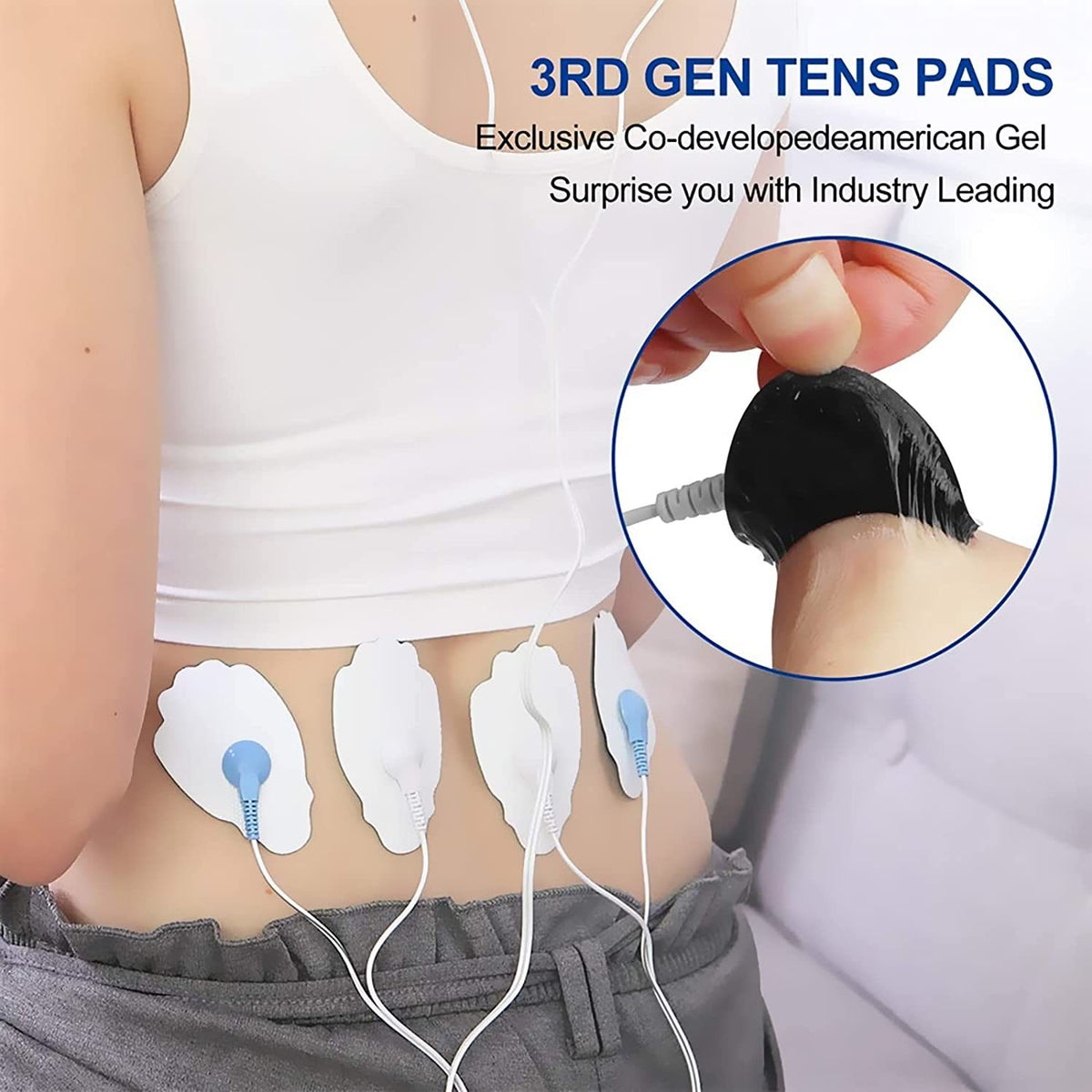 TENS/EMS Unit Replacement Pads NURSAL 20 Pack 3.5mm Snap Electrode Pads for Electrotherapy (Not Fit NURSAL Blue Tens) Reuse More Than 30 Times, Compatible with MEDVICE,Belifu TENS Machine - Mercantile Mountain