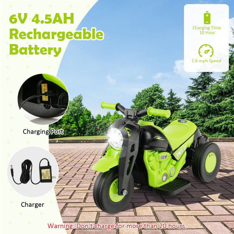 6V Kids Electric Ride on Motorcycle with Bubble Maker and Music - Mercantile Mountain