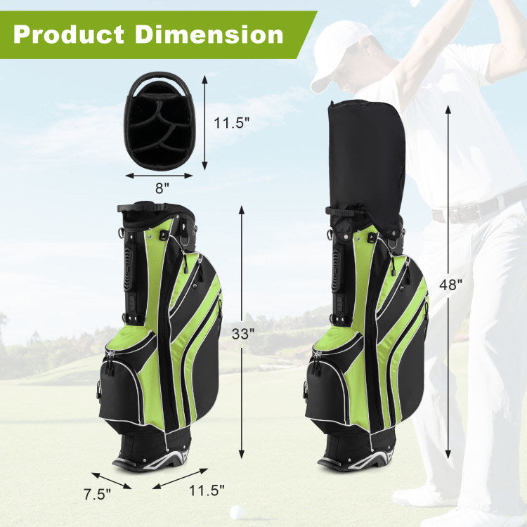 Golf Stand Cart Bag with 6-Way Divider Carry Pockets - Mercantile Mountain