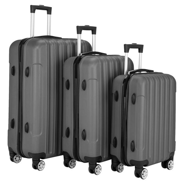 3-in-1 Multifunctional Large Capacity Traveling Storage Suitcase Luggage Set Dark Gray - Mercantile Mountain