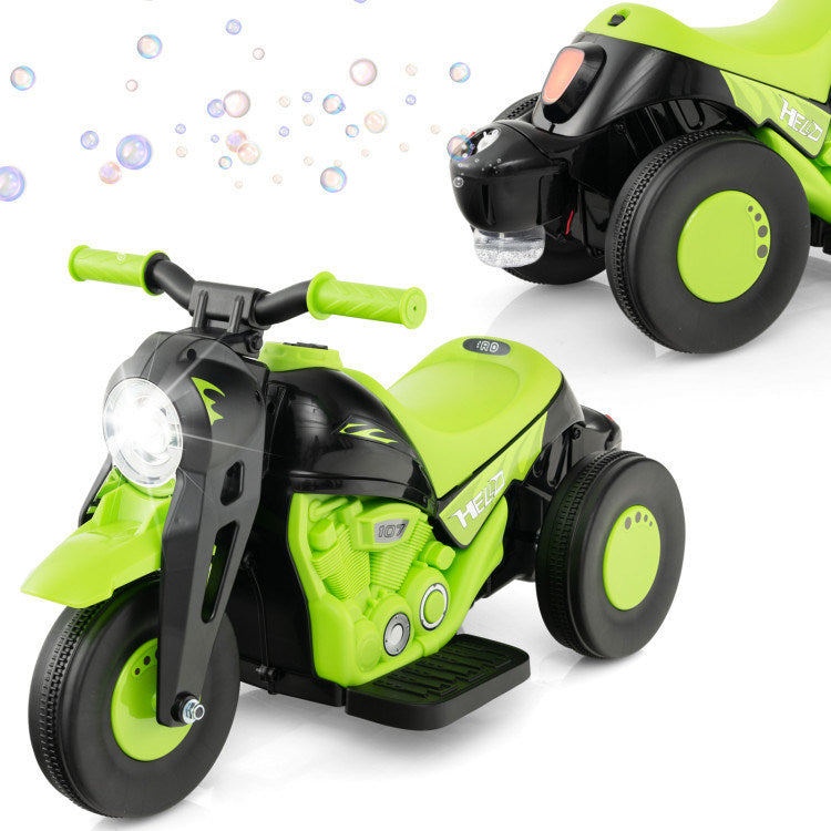 6V Kids Electric Ride on Motorcycle with Bubble Maker and Music - Mercantile Mountain